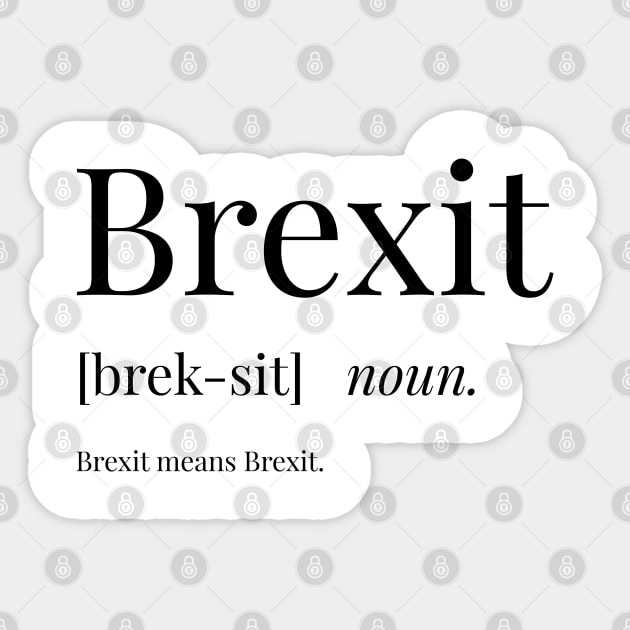 Brexit Definition Sticker by definingprints